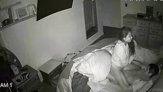 Taboo Family Sex, Leaked iP Cam Shows Lustful Brother Drilling His Sister's Wet Hole at Night