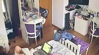 Redheaded teen hidden cam XXX with really hot masturbation and orgasms