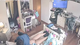 Great bedroom bang scene showing hidden cam couple that really enjoys HARD sex