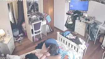 Great bedroom bang scene showing hidden cam couple that really enjoys HARD sex