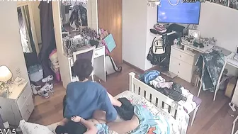 Great bedroom bang scene showing hidden cam couple that really enjoys HARD sex