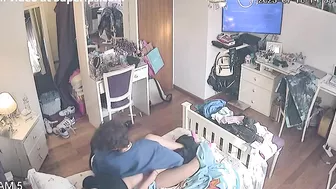 Great bedroom bang scene showing hidden cam couple that really enjoys HARD sex