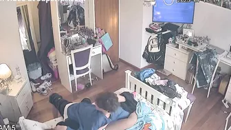 Great bedroom bang scene showing hidden cam couple that really enjoys HARD sex