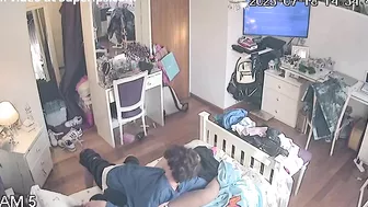 Great bedroom bang scene showing hidden cam couple that really enjoys HARD sex