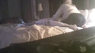 Hot lady in hidden cam pillow masturbation movie with lots of loud moaning