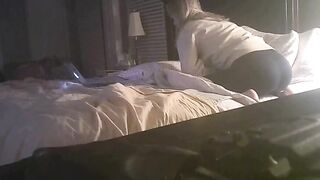 Hot lady in hidden cam pillow masturbation movie with lots of loud moaning