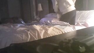 Hot lady in hidden cam pillow masturbation movie with lots of loud moaning