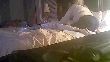 Hot lady in hidden cam pillow masturbation movie with lots of loud moaning