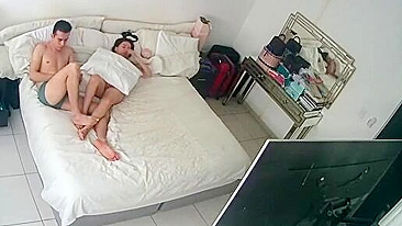 Mature lady from Europe is going to fuck stepson in spy cam sex scene here