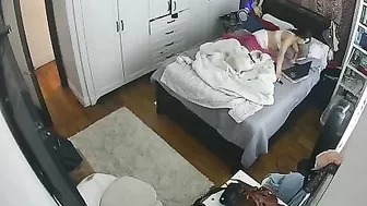 Adorable teenage babe shows her hot body in a spy cam scene with teasing