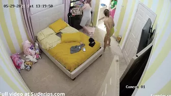 Spy camera teasing from stepsister and her close friend as they change