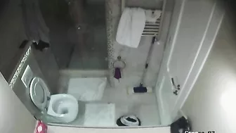 White hottie with a tight body shows off as her stepbrother spies thru that cam