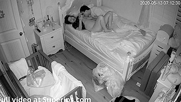 Japanese parents fuck in stepdaughter's bed in IP cam fucking footage in HQ