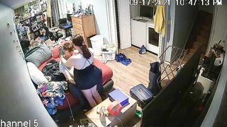 Stepfamily fuck scene showing messy fucking in a kinky IP cam fuck video