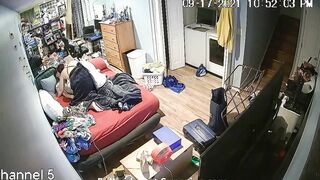 Stepfamily fuck scene showing messy fucking in a kinky IP cam fuck video