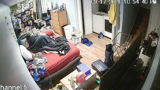 Stepfamily fuck scene showing messy fucking in a kinky IP cam fuck video