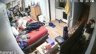 Stepfamily fuck scene showing messy fucking in a kinky IP cam fuck video