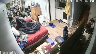 Stepfamily fuck scene showing messy fucking in a kinky IP cam fuck video