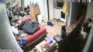 Stepfamily fuck scene showing messy fucking in a kinky IP cam fuck video