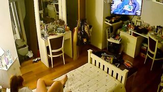 Canadian stepdaughter prepping for hardcore action in free IP cam XXX here