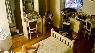 Canadian stepdaughter prepping for hardcore action in free IP cam XXX here