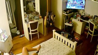 Canadian stepdaughter prepping for hardcore action in free IP cam XXX here