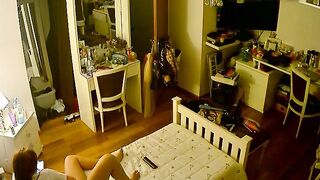 Canadian stepdaughter prepping for hardcore action in free IP cam XXX here