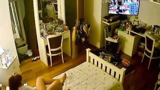 Canadian stepdaughter prepping for hardcore action in free IP cam XXX here