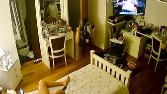 Canadian stepdaughter prepping for hardcore action in free IP cam XXX here