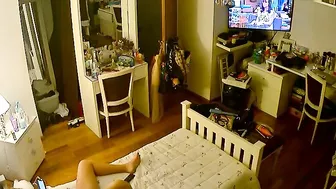 Canadian stepdaughter prepping for hardcore action in free IP cam XXX here