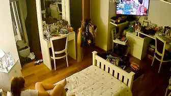 Canadian stepdaughter prepping for hardcore action in free IP cam XXX here