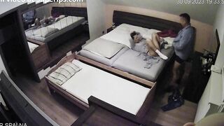 Euro fuck movie showing IP cam footage of an older guy with his stepsister