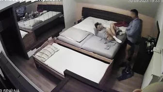 Euro fuck movie showing IP cam footage of an older guy with his stepsister