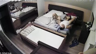 Euro fuck movie showing IP cam footage of an older guy with his stepsister