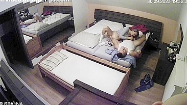 Euro fuck movie showing IP cam footage of an older guy with his stepsister