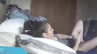 British sister enjoys the fact that her bro spies on her every single day British sister enjoys the fact that her bro spies on her every single day