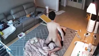 Asian spy cam footage showing whore that is willing to fuck her stepbrother