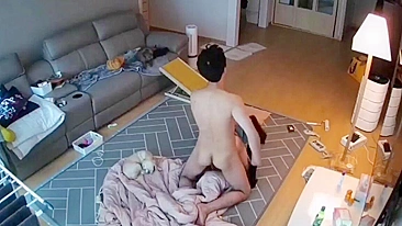 Asian spy cam footage showing whore that is willing to fuck her stepbrother