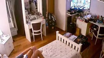 Awesome masturbation spy cam scene showing a leggy stepsister who wants to cum