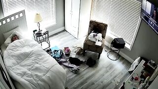 Interesting stepmom solo masturbation scene showcased  thru IP cam in HQ