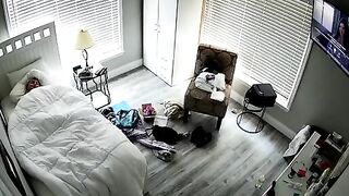 Interesting stepmom solo masturbation scene showcased  thru IP cam in HQ