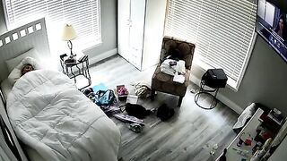 Interesting stepmom solo masturbation scene showcased  thru IP cam in HQ