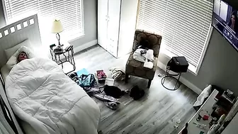 Interesting stepmom solo masturbation scene showcased  thru IP cam in HQ