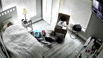 Interesting stepmom solo masturbation scene showcased  thru IP cam in HQ