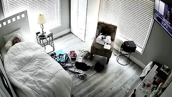 Interesting stepmom solo masturbation scene showcased  thru IP cam in HQ