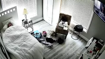 Interesting stepmom solo masturbation scene showcased  thru IP cam in HQ