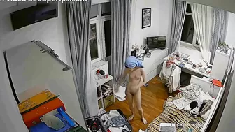 French stepdaughter with a hot hairy pussy shows her firm ass and then some