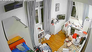 French stepdaughter with a hot hairy pussy shows her firm ass and then some