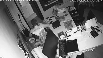 Big boos with a hard cock fucks his secretary in office spy cam porn movie