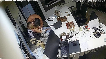 Big boos with a hard cock fucks his secretary in office spy cam porn movie